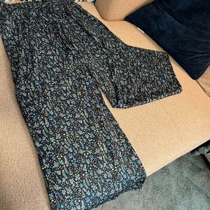 Rifle Paper Co x Summersalt, the Palazzo Pant with Ties, Menagerie, M